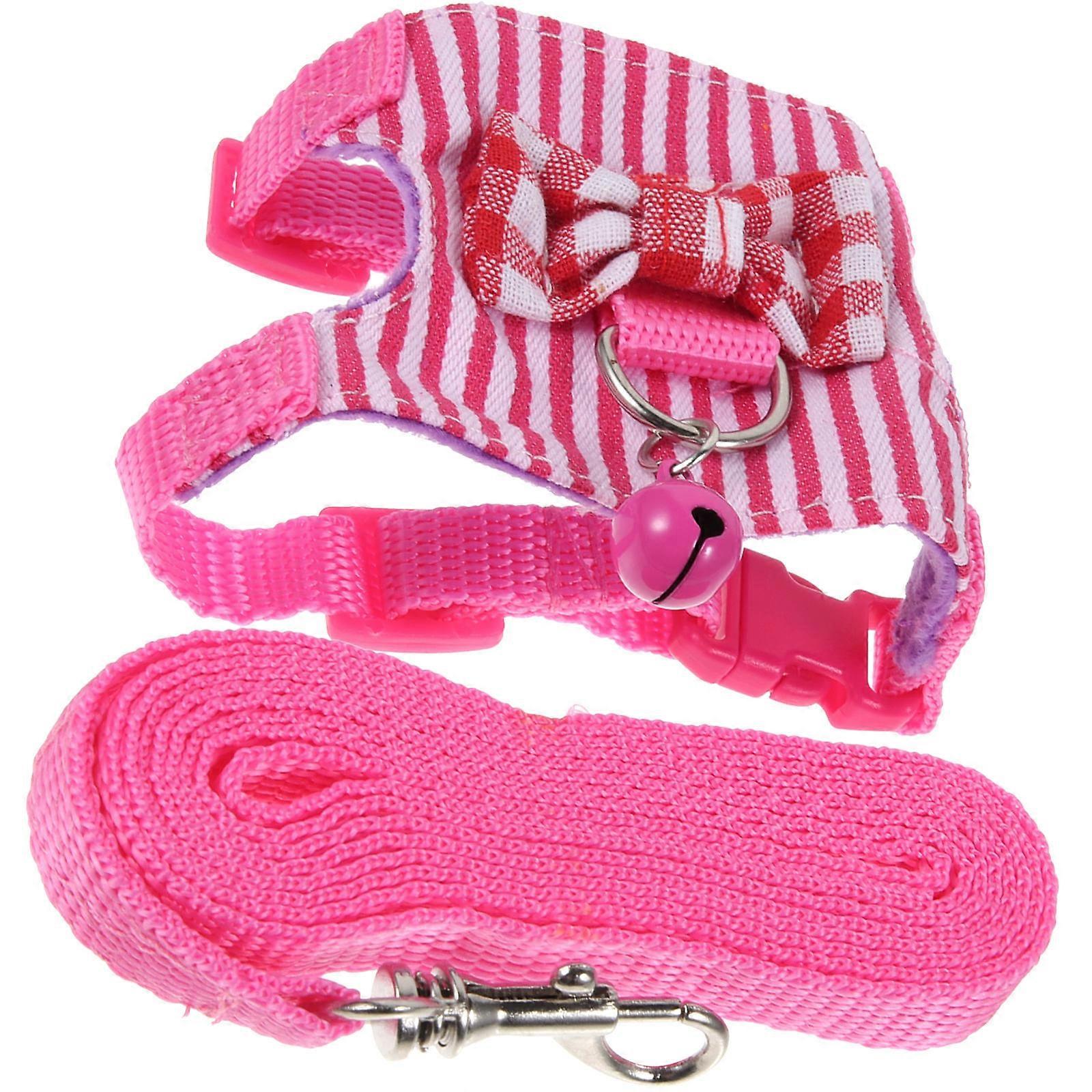 Small Pet Harness Rat Harness for Pets Walking 5Sets Pink Denim