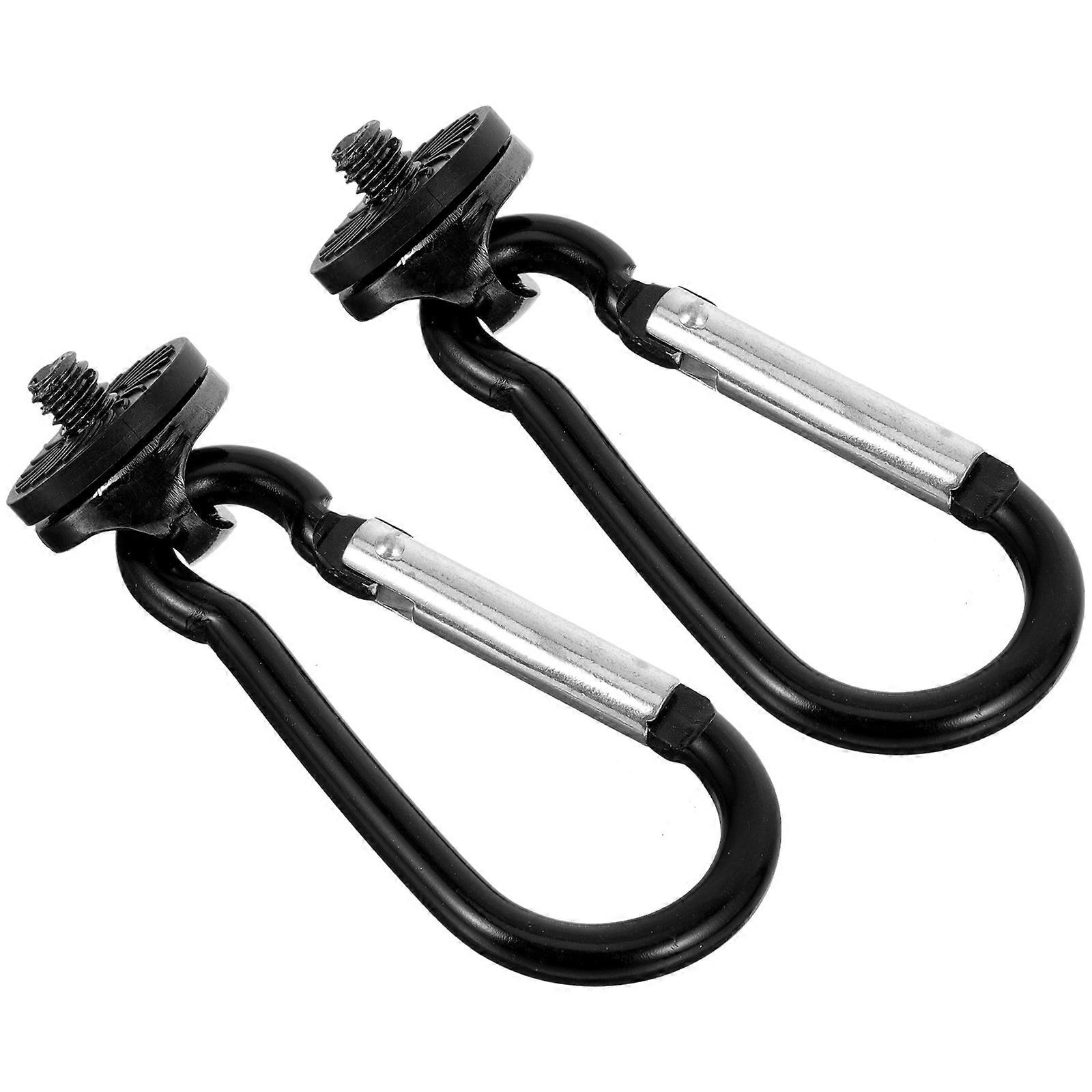 Camera Belt Hook 6Pcs Portable Strap Buckle For Outdoor Use With Durable Functionality And Black Color