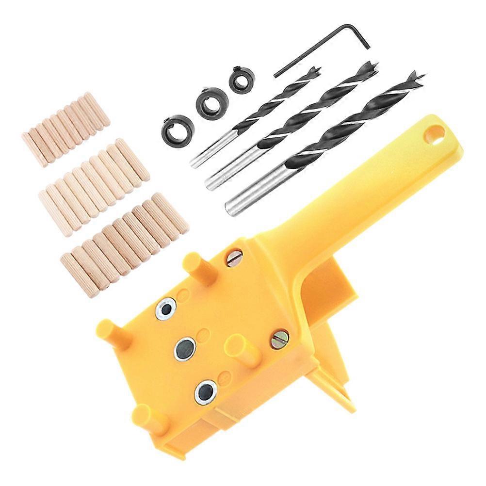 Straight Hole Driller Drill Bits Set for Drilling 3Sets Yellow Reliable Tools