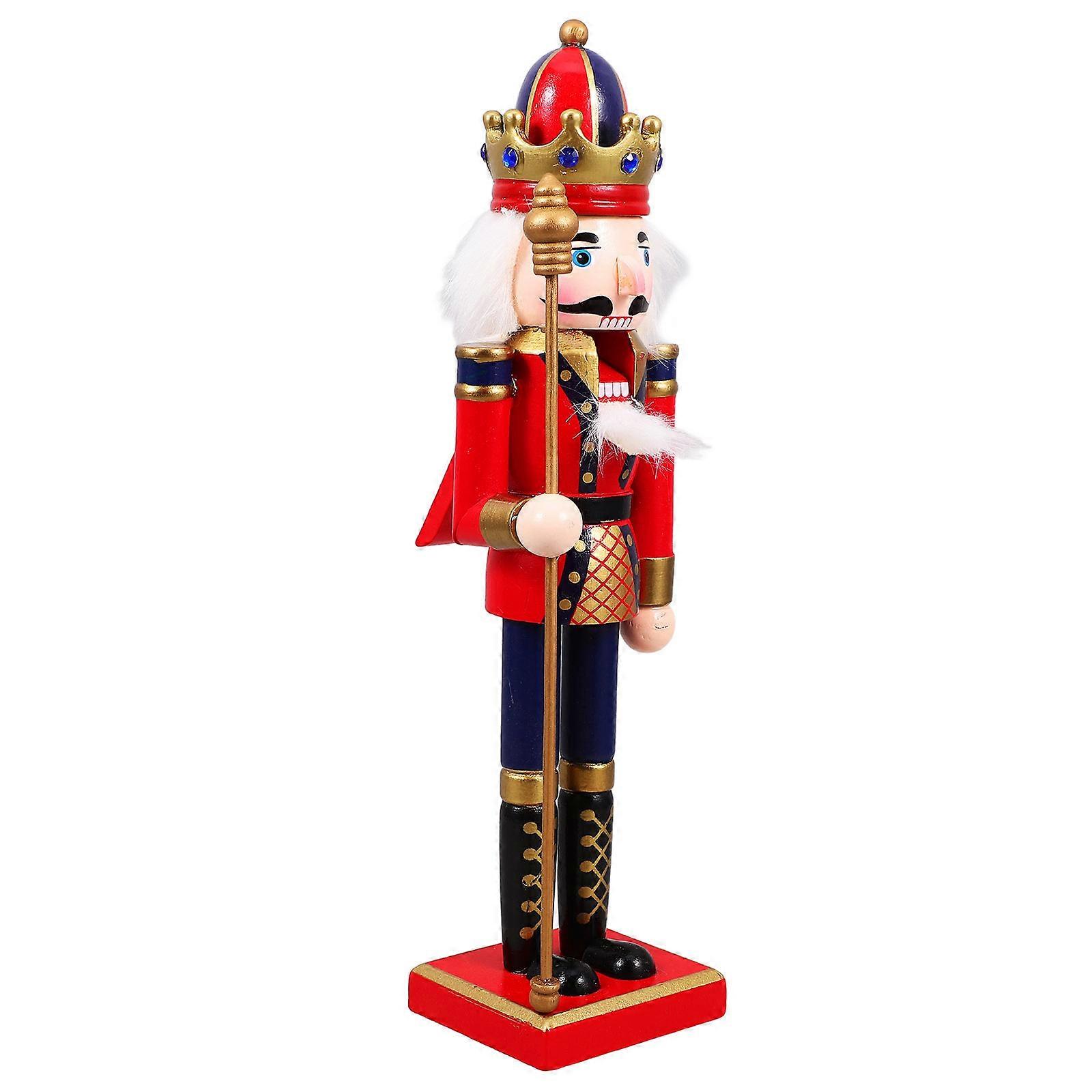 Multi Color Nutcracker Puppet Figure for Christmas Table 4Pcs
