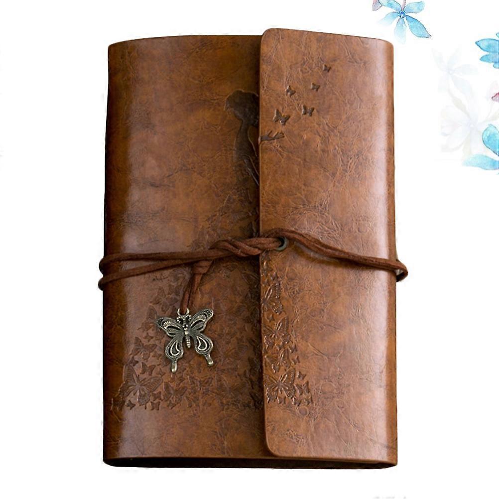 Light Brown Notebook Creative Notebook for Writing 2Pcs Retro