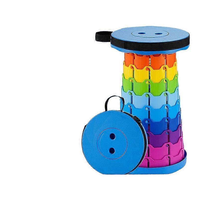 Waterproof folding stool outdoor portable adjustable telescopic stool shrink seat fishing travel queuing stool