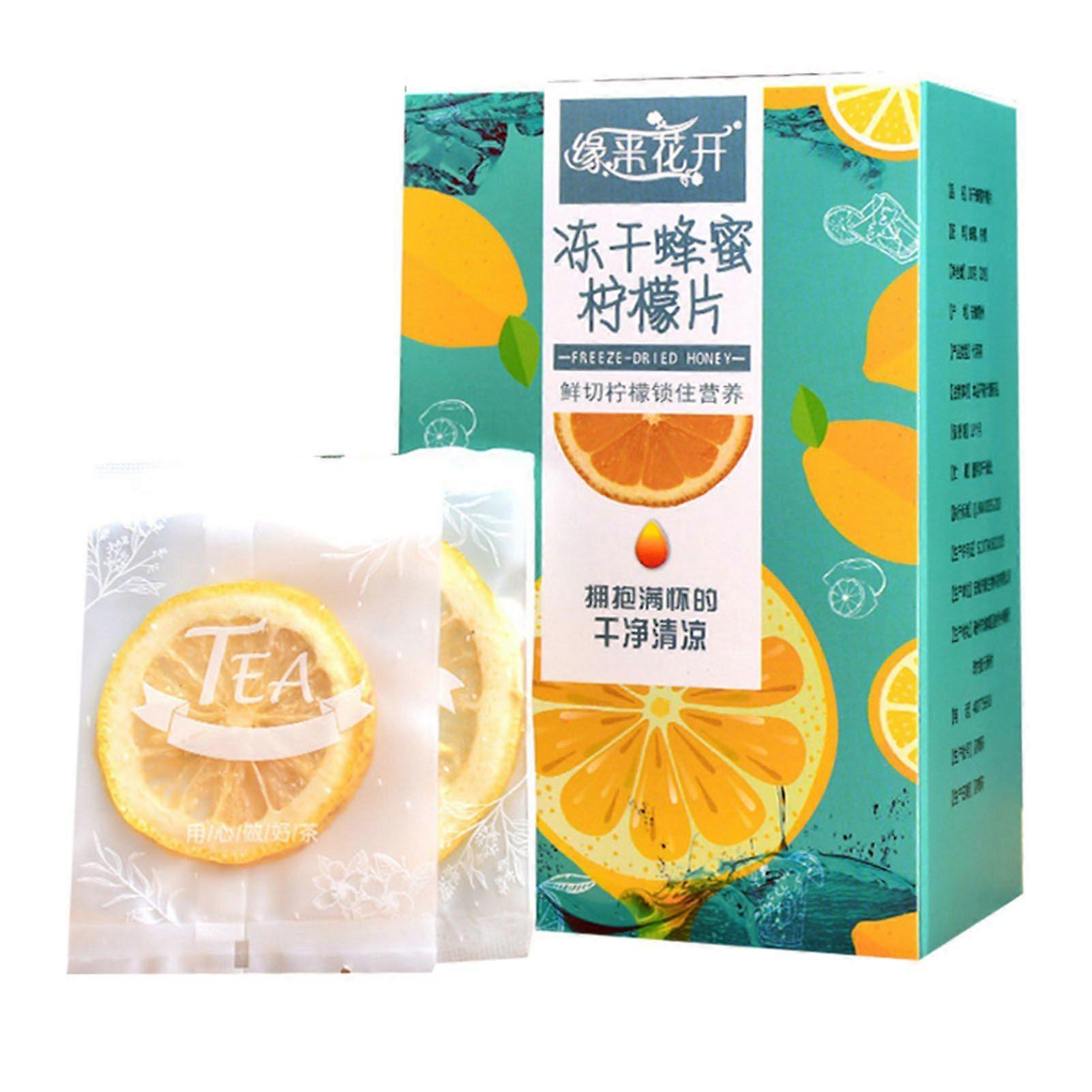 Freeze Dried Lemon Slices Lemon Tea Bags for for Drinks Beverages Snacking Baking Cooking 20 Count in Total