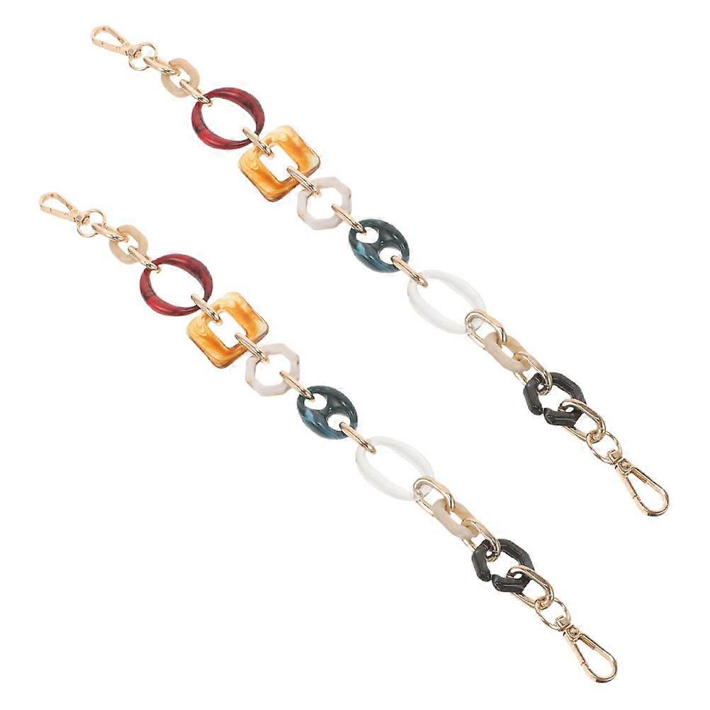 Multi Color Acrylic Purse Chain for Handbag Replacement with 8Pcs Straps
