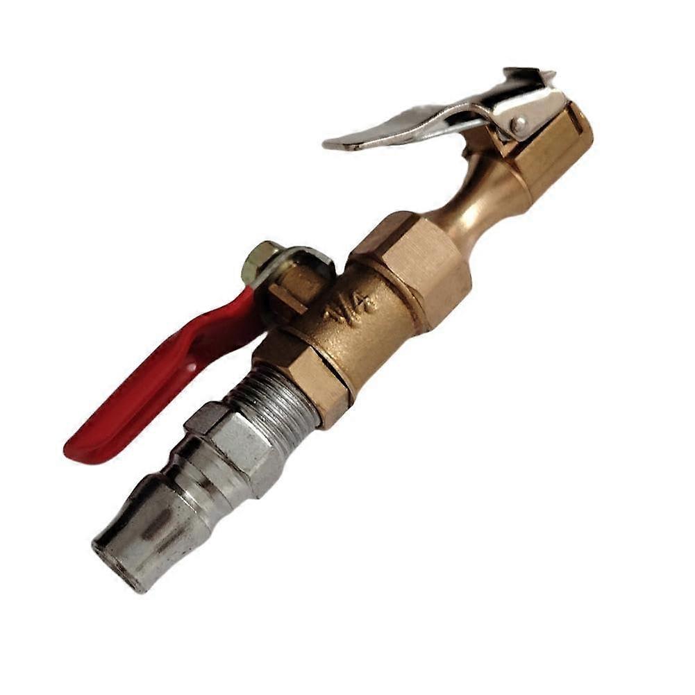 Car Tire Inflator Lock On Nozzle Chuck Quick Inflation Hose Nozzle With Adapter For Car E2X3