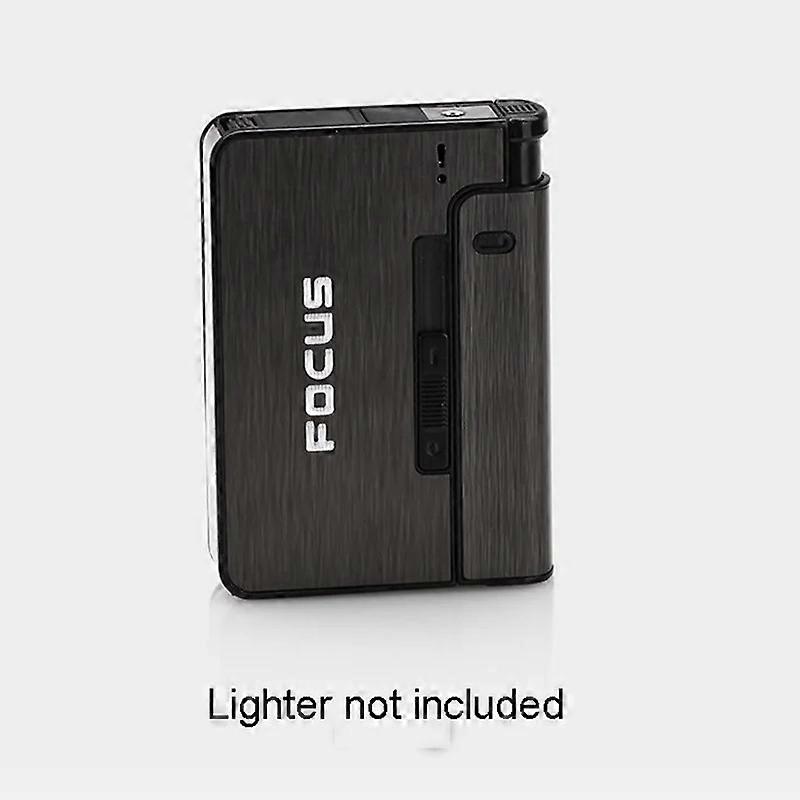 Elegant Portable Automatic Metal Cigarette Case, Holds 10 King - Size Cigarettes.Lighter Not Included.A Heartfelt Gift for Men