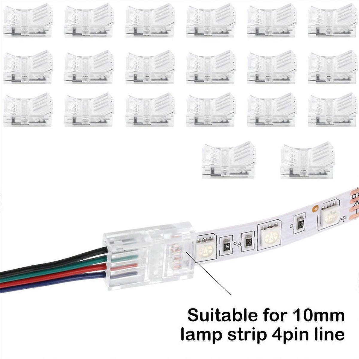 LED Light Strip Connectors 60 Waterproof LED Adapter Connectors Solderless LED Light Strip Connector