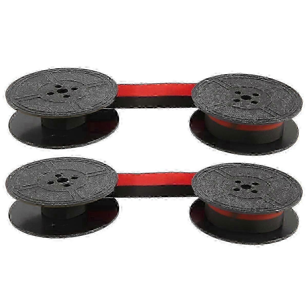 2-Pack Red and Black Twin Spool Typewriter Ribbons Replacement Set for Most Typewriter Models Edition 0731