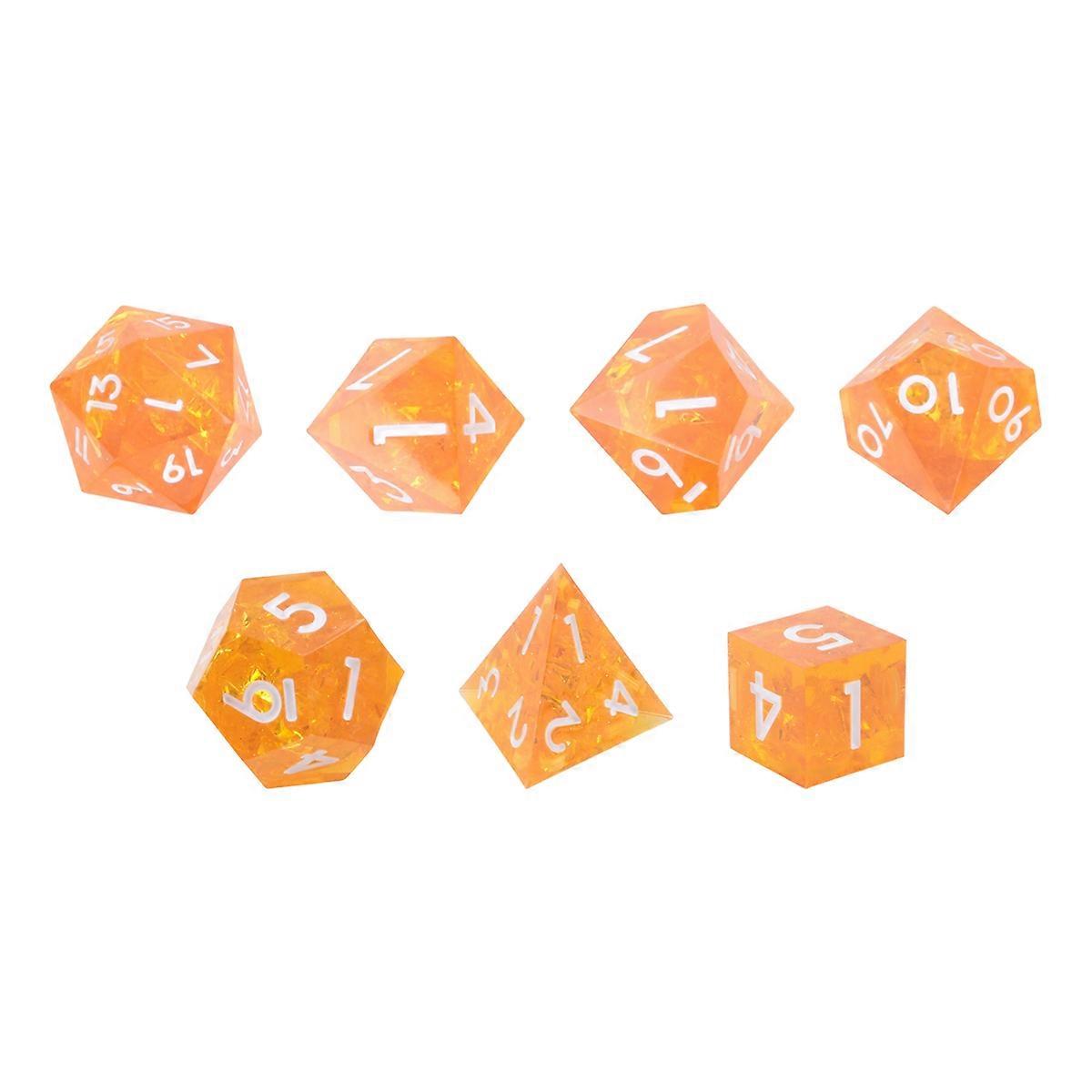 Polyhedral Dice Set 7 Piece with Sharp Edges for RPG MTG Table Games