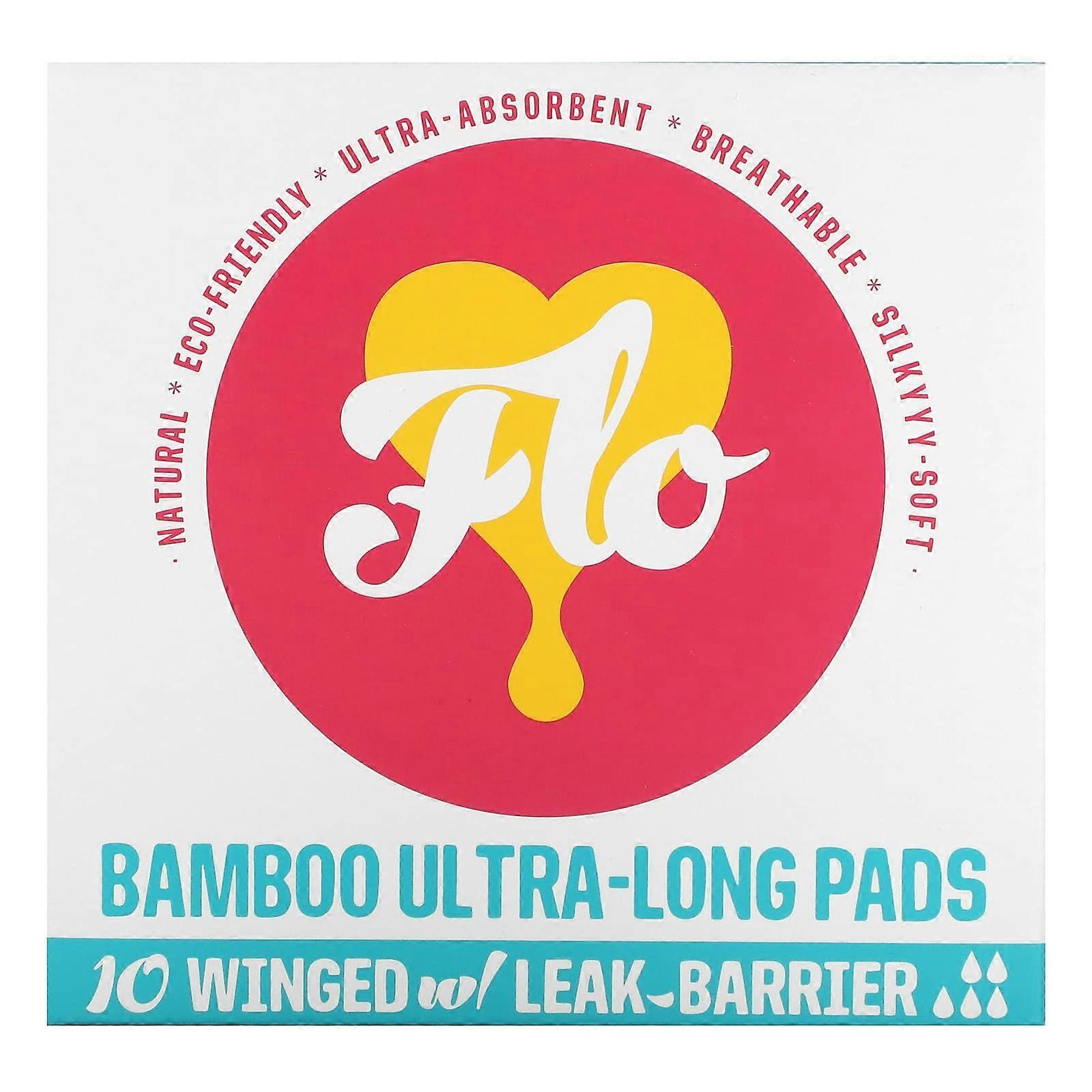 Bamboo Ultra-Long Pads with Wings, 10 Pads