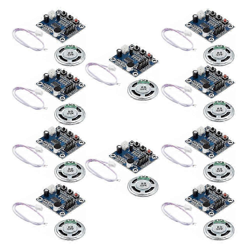 ISD1820 Recording Voice Module 10PCS Audio Playback Board for DIY Projects, Compact Size, Easy Integration