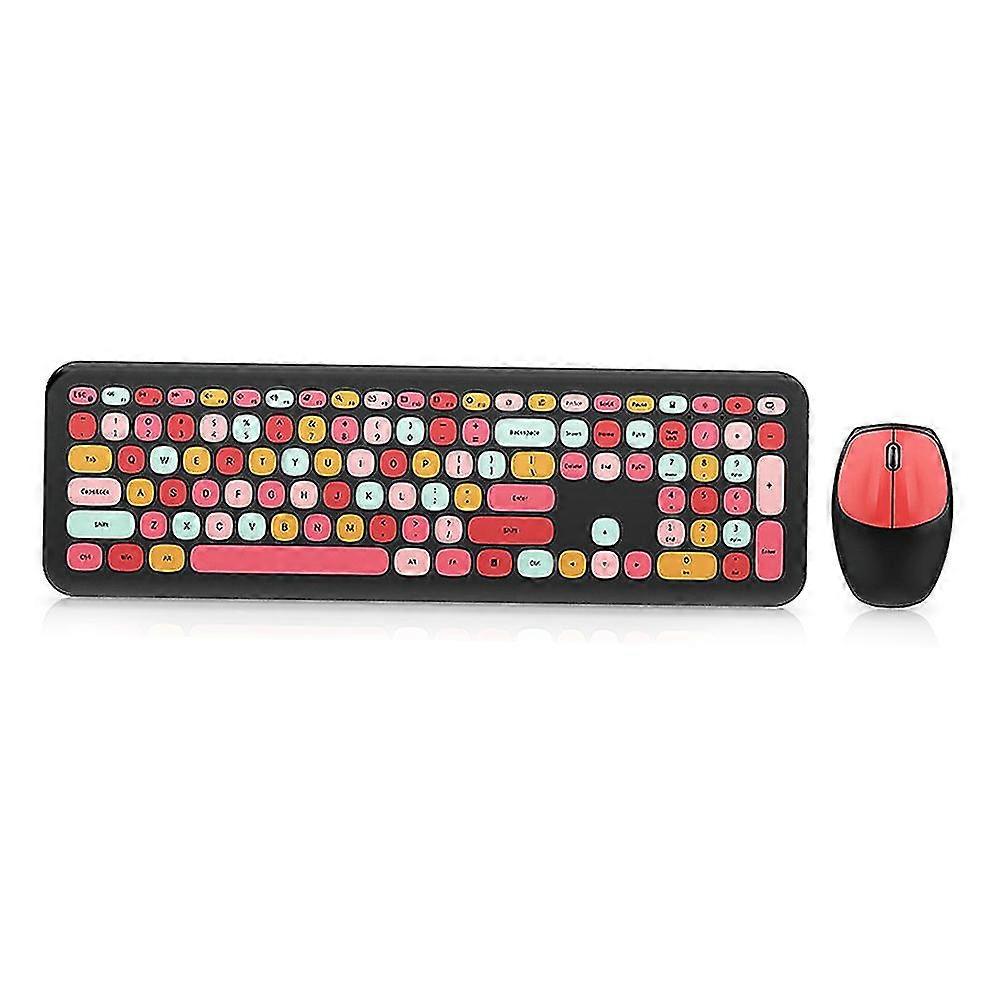 2025 2.4g Wireless Keyboard Mouse Combo Mixed Color 110 Key Keyboard Mouse Set