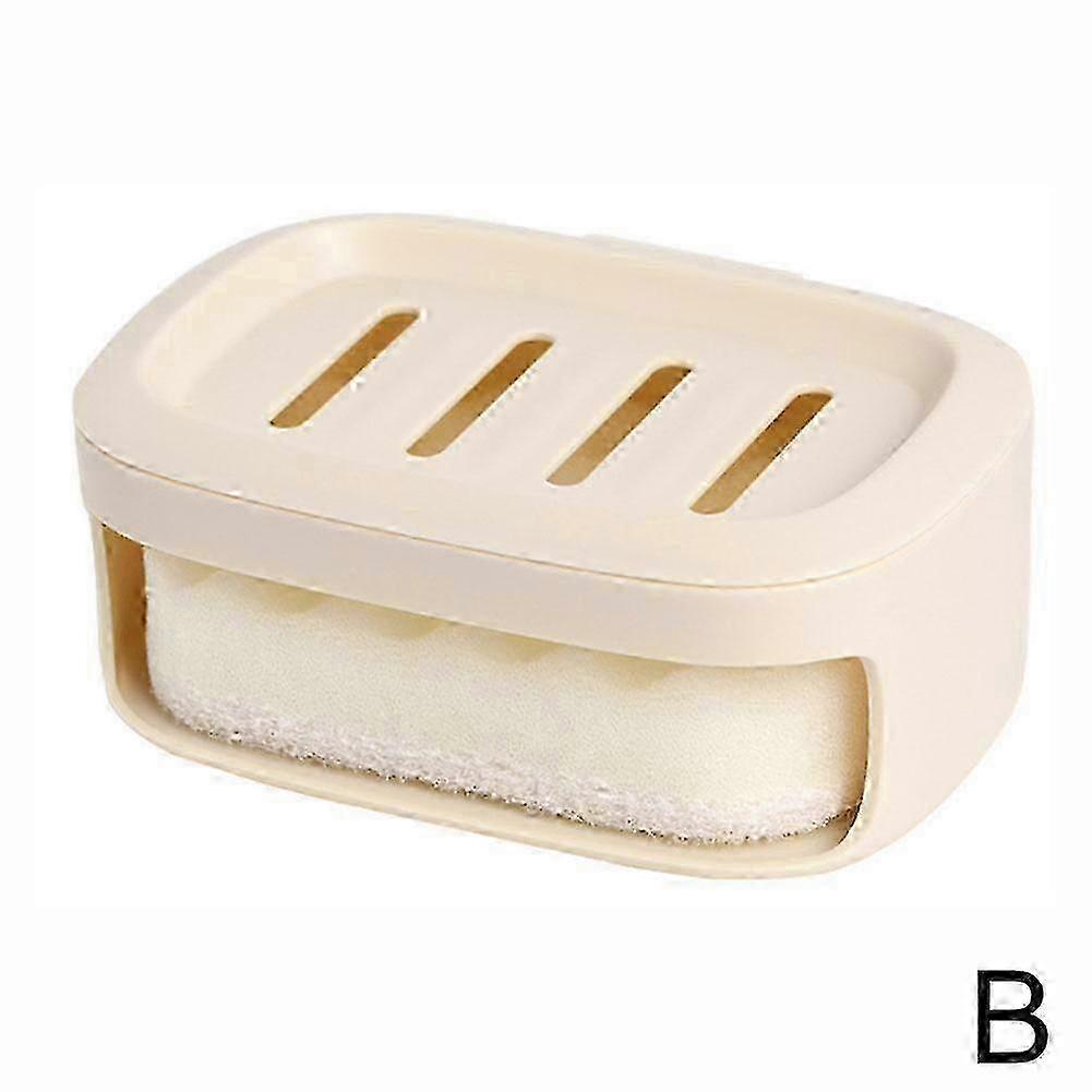 25-26 Sponge Soap Box Wall Mounted NonPerforated Thickened Drain Soap Box StorageRack