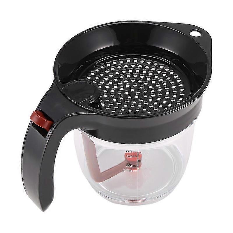 Kitchen Tool Fat Separator with Bottom Release Fat Separator with Strainer Soup Residue Oil Filter S