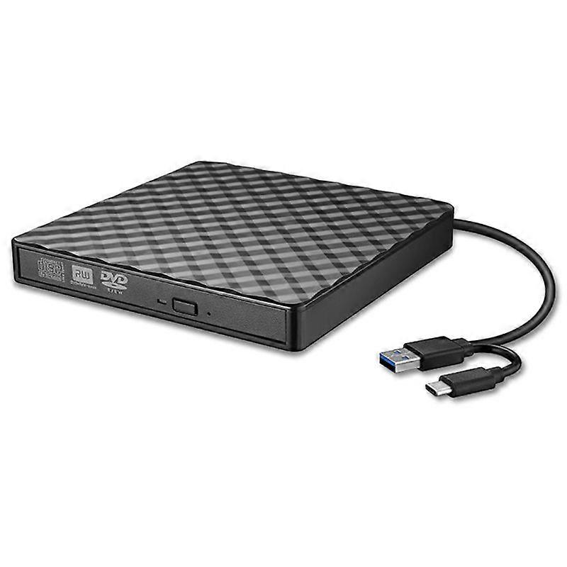 Diamond Pattern Typec*Usb3.0 External Dvd Burner Notebook Universal Mobile External Burner Optical Drive