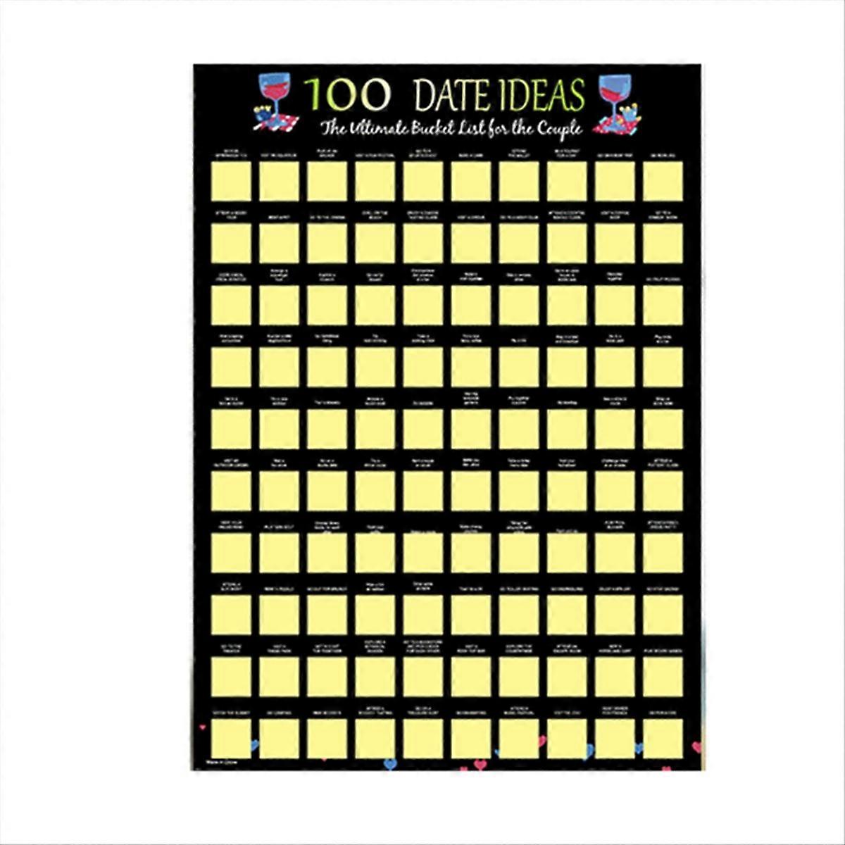  Game Scratch Off Poster Game for Couple Valentine'S Day Gift