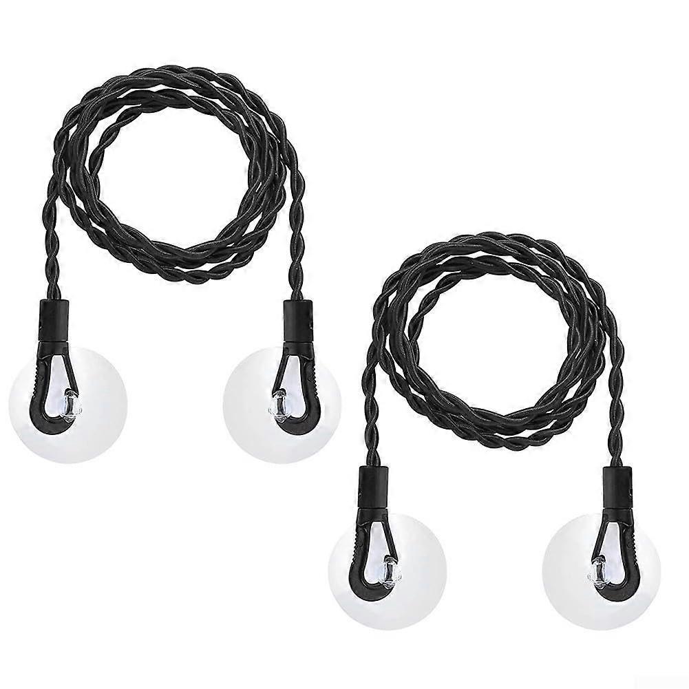 Elastic Travel Clothesline With Hooks Adjustable 3m To 4.5m Stretchable Portable Outdoor Drying Line Black