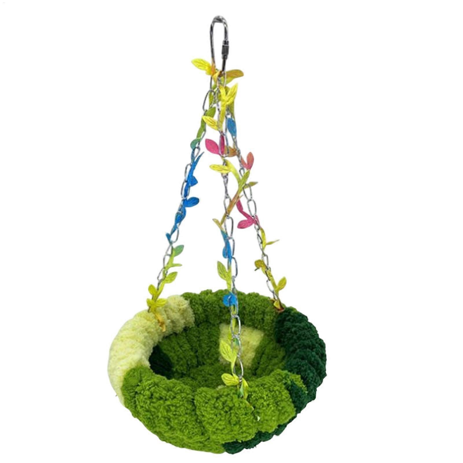 Bird Hammock Finch Plush Kuschelhaus Hanging Mat Swing Warm Winter