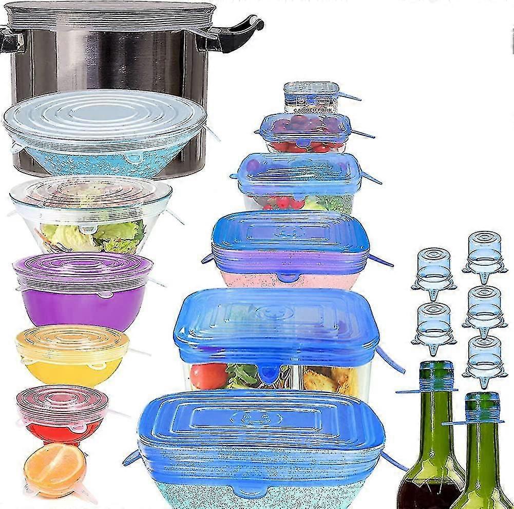 Silicone Lids, Set Of 20 Different Sizes, Stretchable Silicone Lids, Stretch