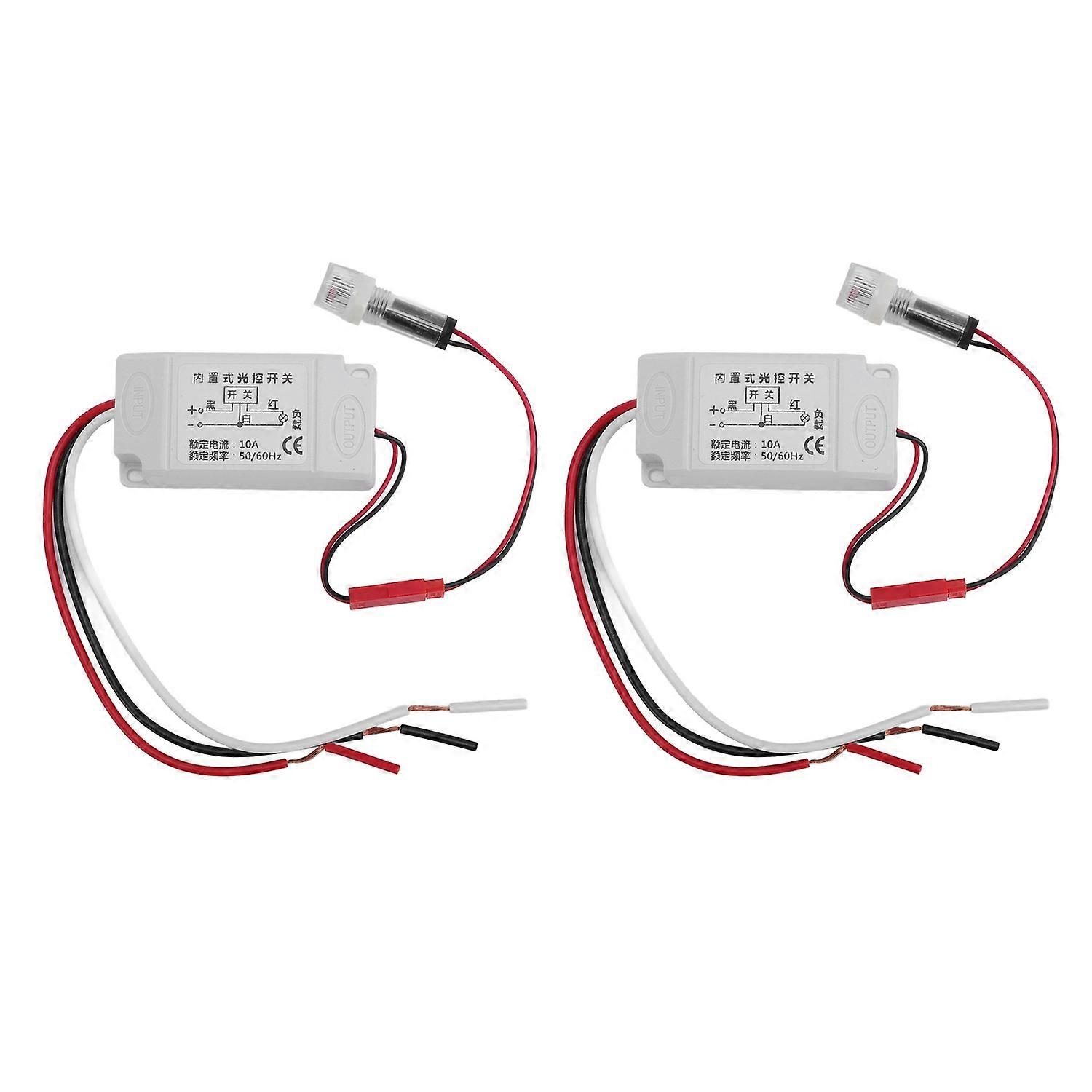 2 Pcs Photocell Light Sensitive Switch Sensor Auto On Off Dusk to Dawn Sensor Street Light Control S