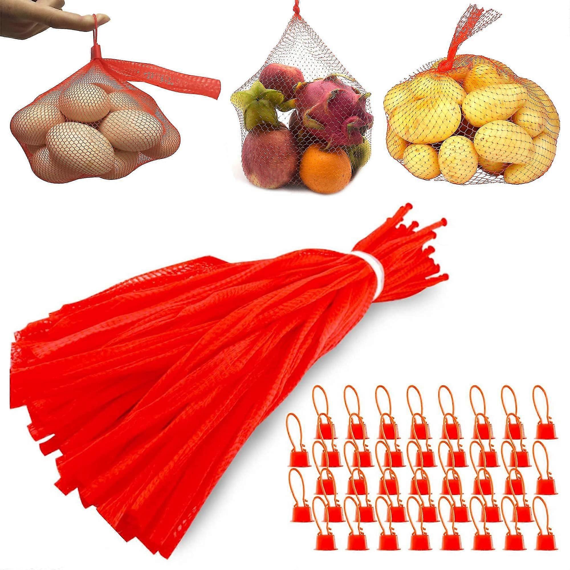 Pack Of 200 Mesh Produce Bags Reusable Mesh Bags Shopping Net Bags Egg Net Bag Fruit Net Bag For Egg Net Bags, Fruit