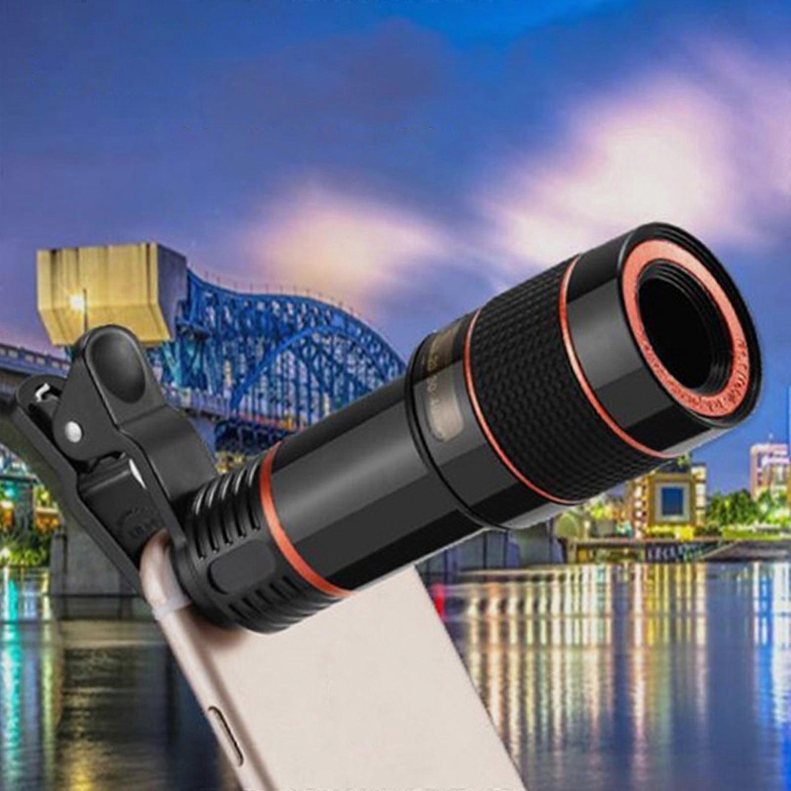 YiFudd 12x Telephoto Mobile Phone Lens Focusing And Telephoto Lens External Tall-definition Camera Lens