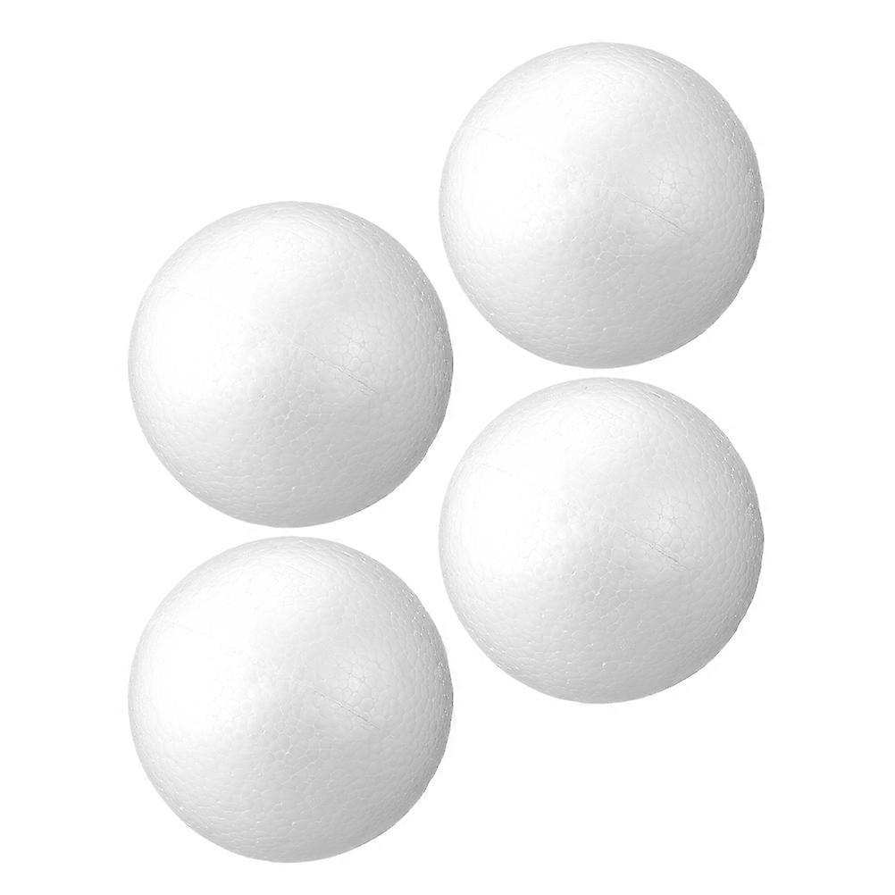 Solid Foam Ball White for Decoration 4Pcs Durable DIY Craft Supplies