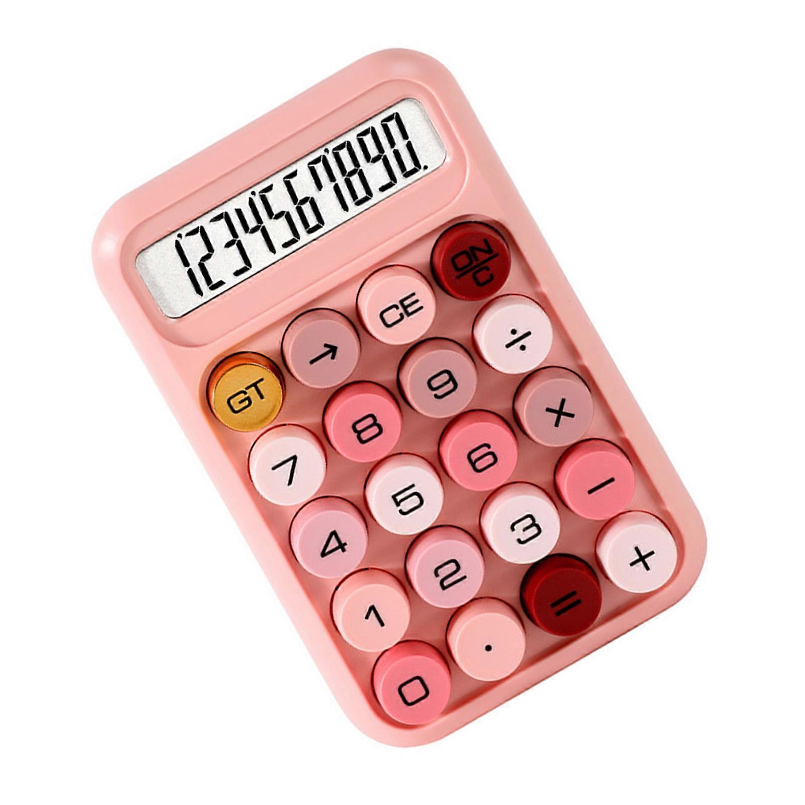 Vibrant Color Student Calculator Featuring LCD Wide Screen Comfortable Design And Key Durability  pink