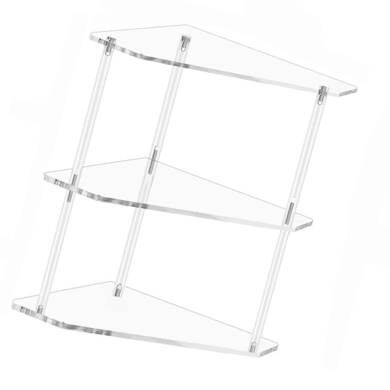 Modern Acrylic Corner Rack Space Saving Makeup Organizer Triangle Desktop Bookshelf Kitchen Bathroom Wall Shelf Multicolor