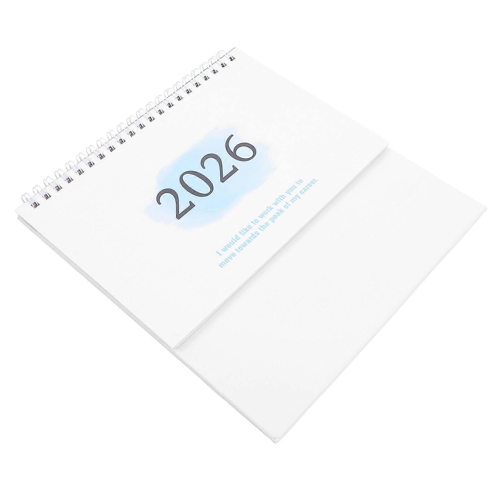 Mini Desk Calendar Small Standing Flip Calendar From July 2025 To December 2026 For Planning Organizing Daily Scheduler Home Office Decor Sky-blue