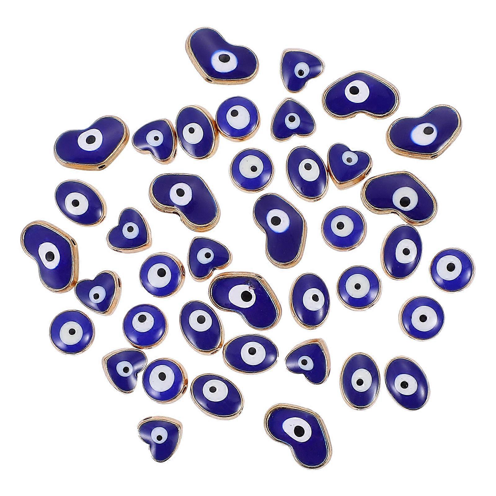 40pcs Delicate Evil Eye Designed Beads Handmade Craft Charms DIY Accessories
