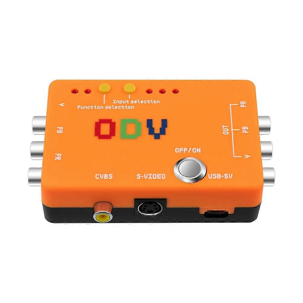 ODV-II Component/CVBS/S-Video to Component Converter Adapter Without Delay Inputs for Retro Gaming Console Accessory