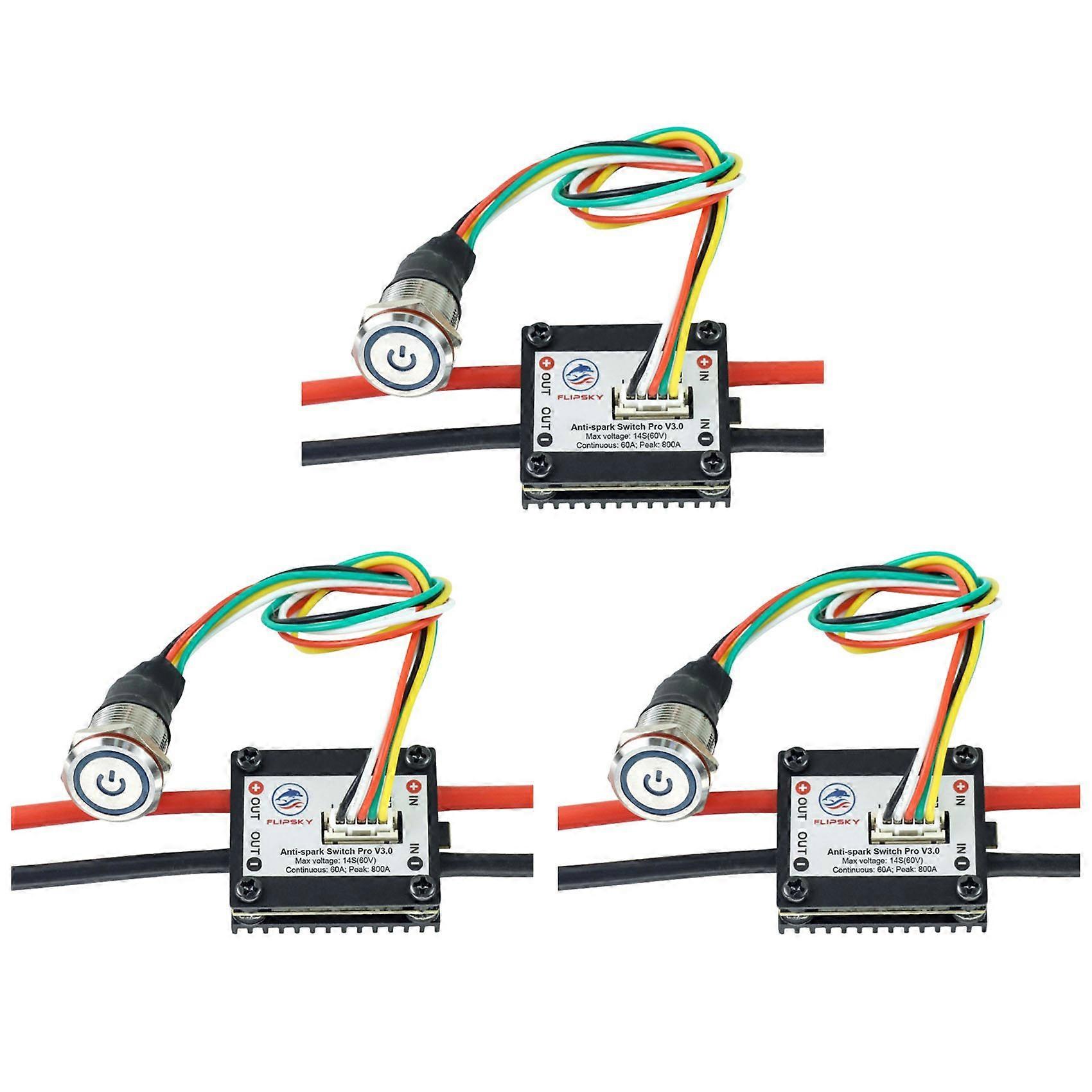 3X FLIPSKY Antispark Switch Pro V3.0 ESC Switch with Heatsink for Electric Skateboard/EBike /Scooter/Robots