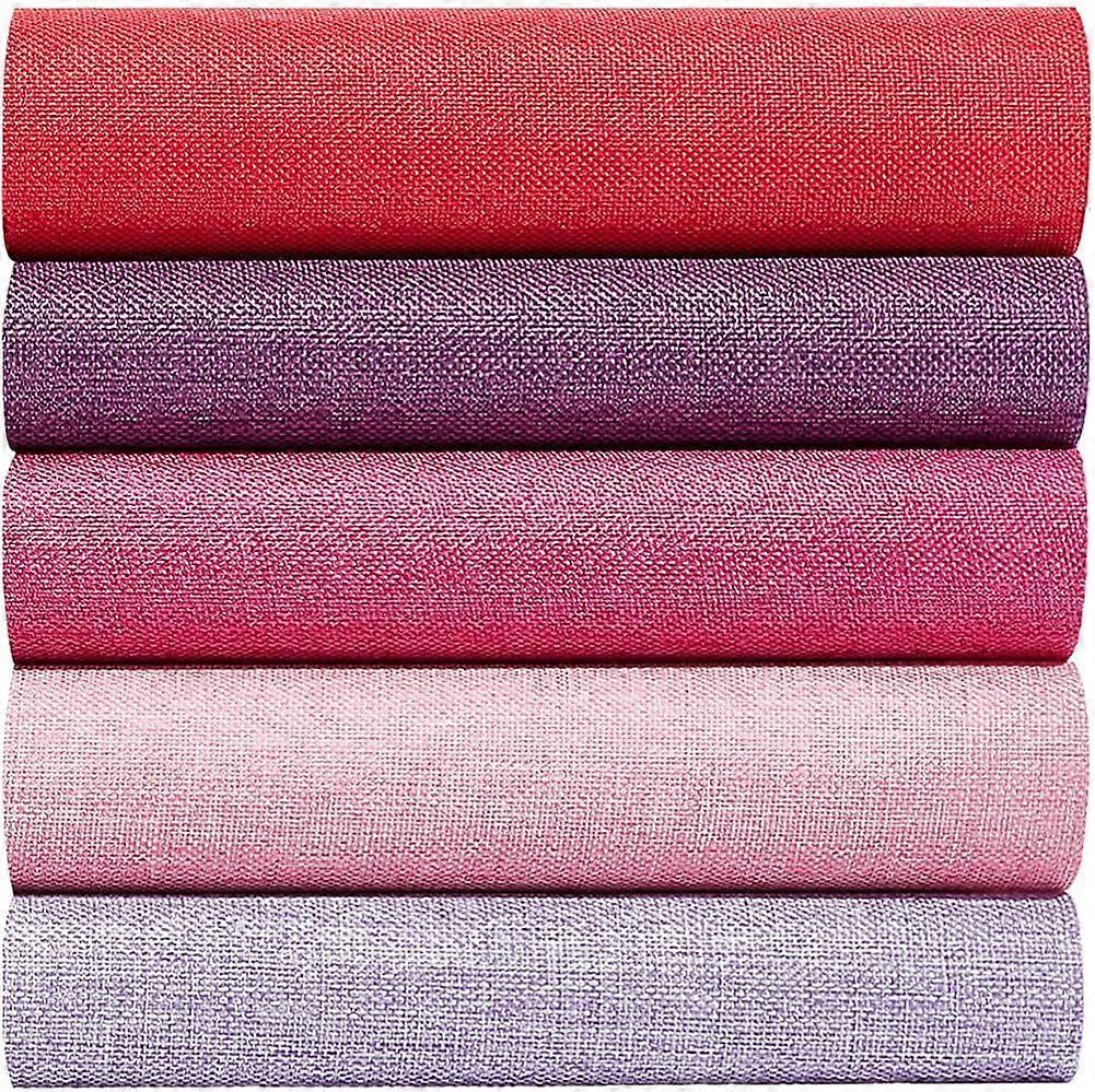 10Pcs 5 Colors 13.7x11.8In Book Cloth Line Fabric Surface Paper Backed Bookcover Notebook Wraps Books Covers for A5-A8 Books Binding Fabric Scrapbook 