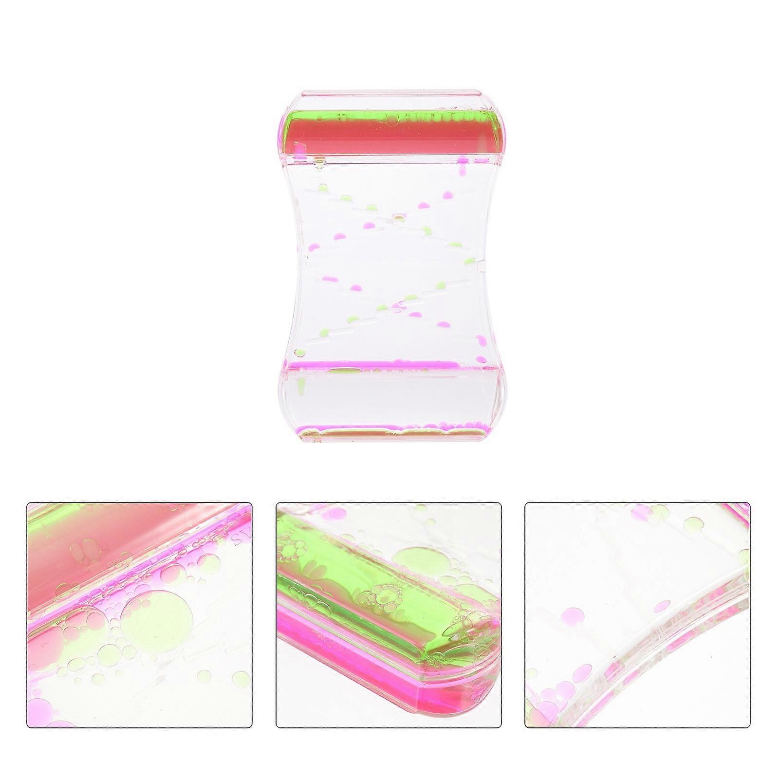 Liquid Timer Heart-Shaped Desktop Decoration Sensory Experience Transparent 1Set