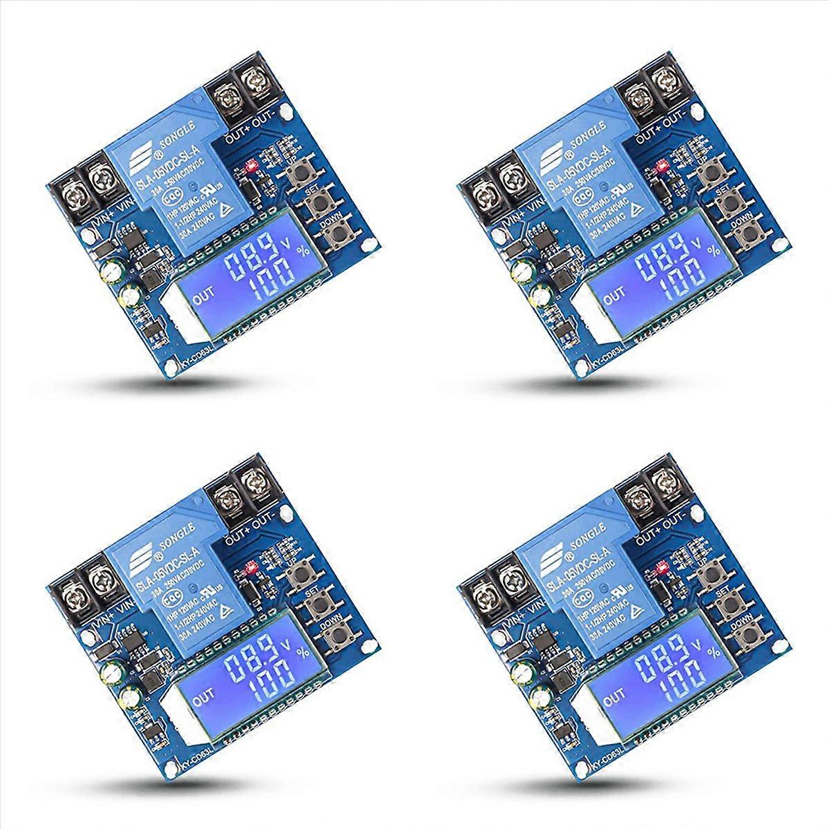 4X Low Voltage Cutoff, DC 6V-60V Low Voltage Protector Disconnect Switch Discharge Protector