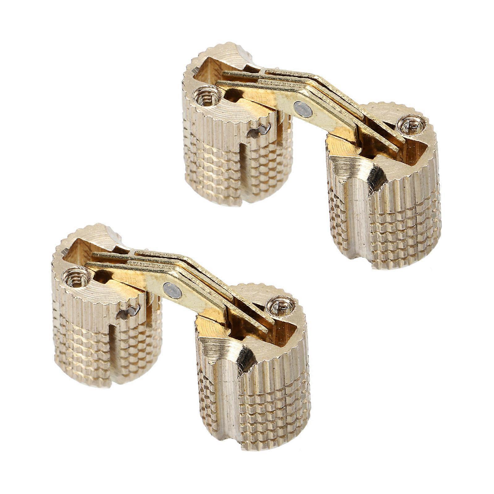 DIY Use Pure Copper Opening Angle Cabinet Hinges 2Pcs Concealed Box Hinges