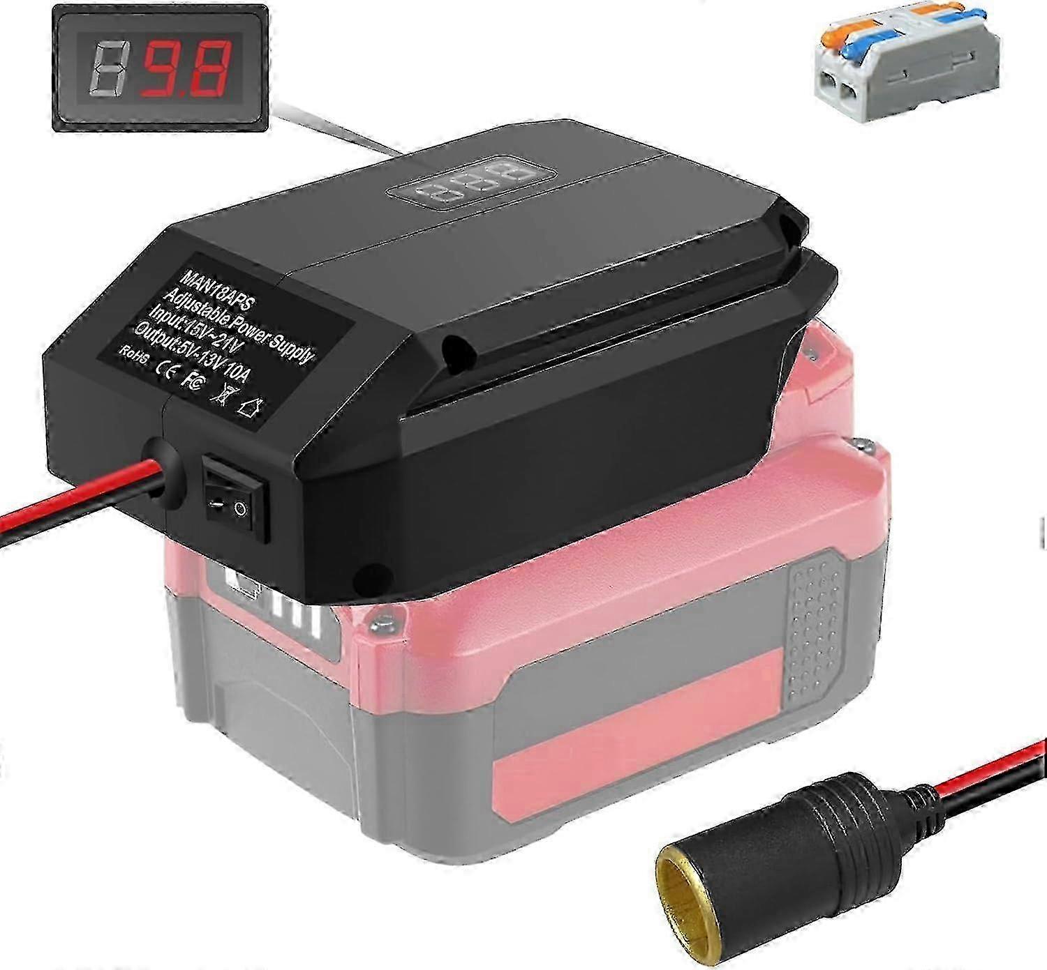 20V to 12V Step Down Converter for Craftsman 20V Power Wheels Battery Adapter&Cigarette Lighter Adapter,DC 12V(5-13V) Buck Converter Regulat