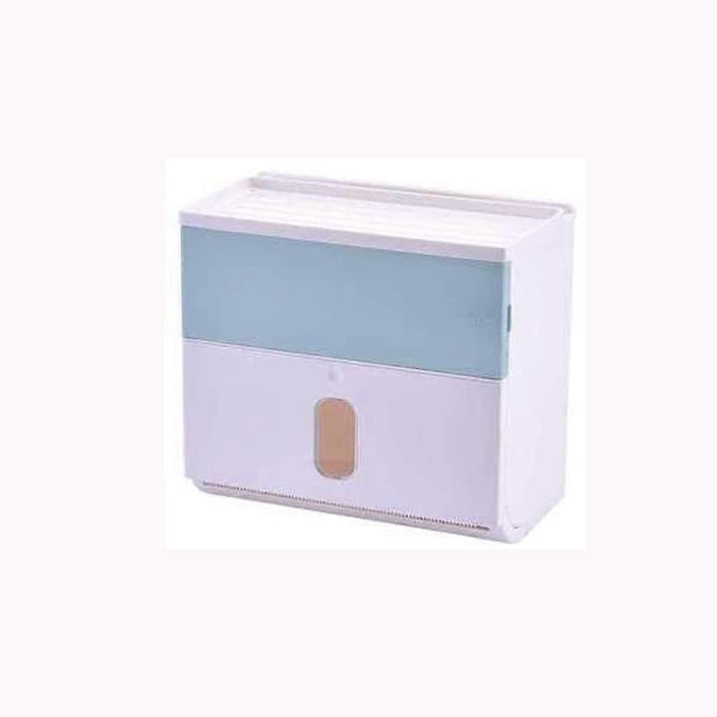 Bathroom Toilet Paper Holder with Shelf, Wall Mounted Roll Tissue Dispenser for Restroom Storage Ref: 6532