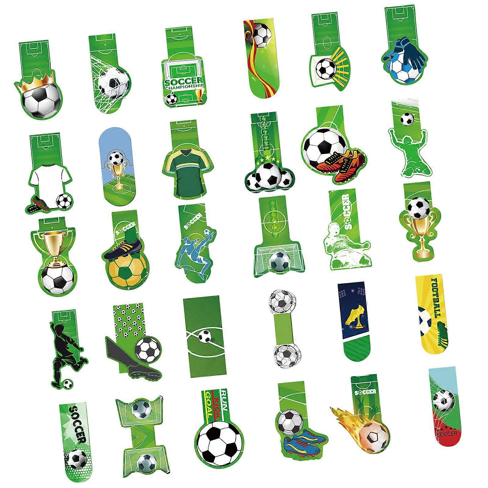 Set of 30 Football Theme Bookmarks Paper Bookmarks for Book Lover Reader Writer Teacher Student Book Page Marker Multicolor
