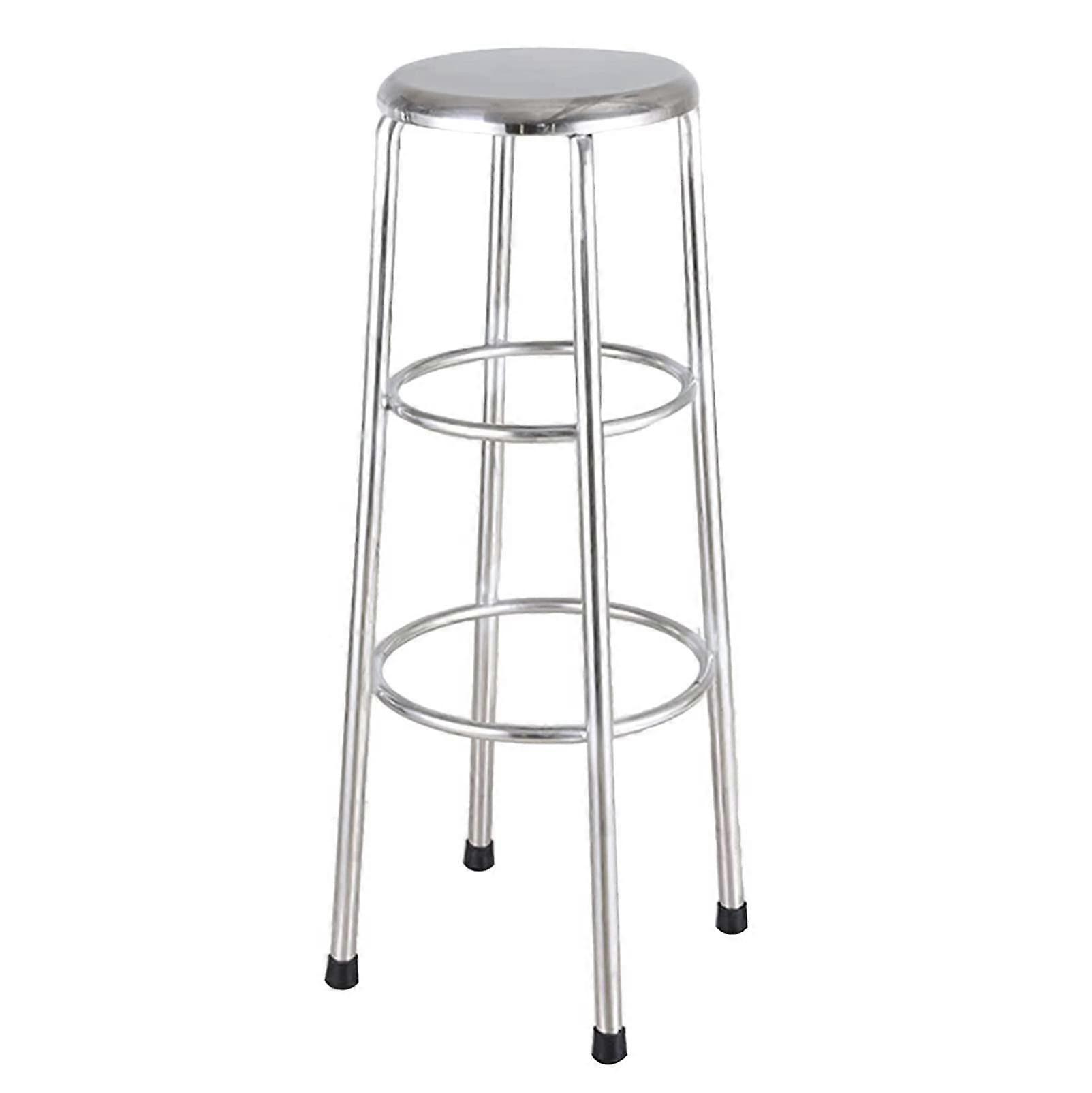Stainless Steel Round Bar Stool 90cm Height for Dining, Kitchen, School Lab, Workshop, Nurse Seating