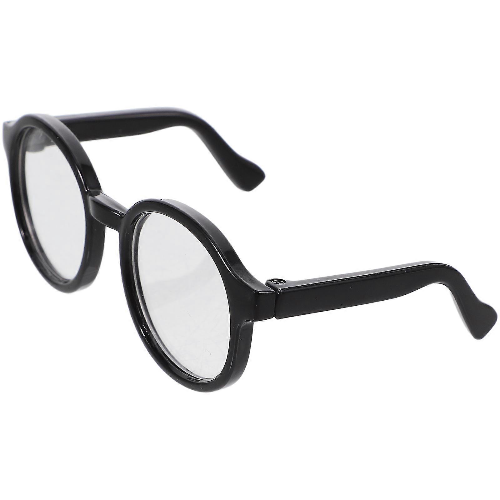 Wwawa Eyeglasses Mini Doll Eyewear Accessory for Decor Black Plastic