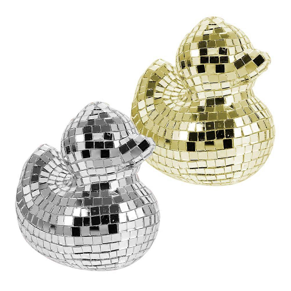 Figurines with Mirror Design for Desktop Decoration 2Pcs