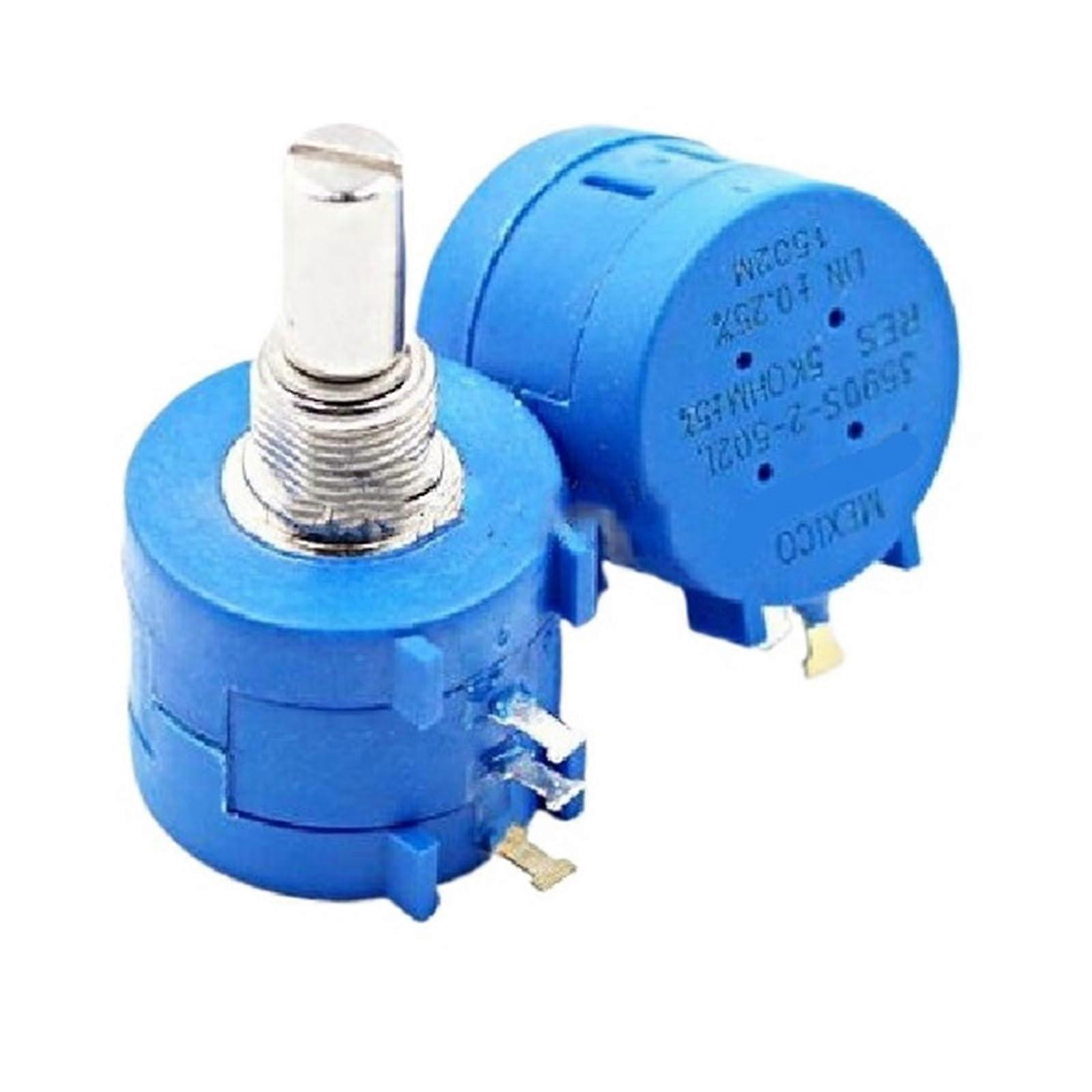 Precision Rotary Potentiometer Adjustable Resistor 1K100K Ohm 0100 Dial for DIY Electronics (5PCS)