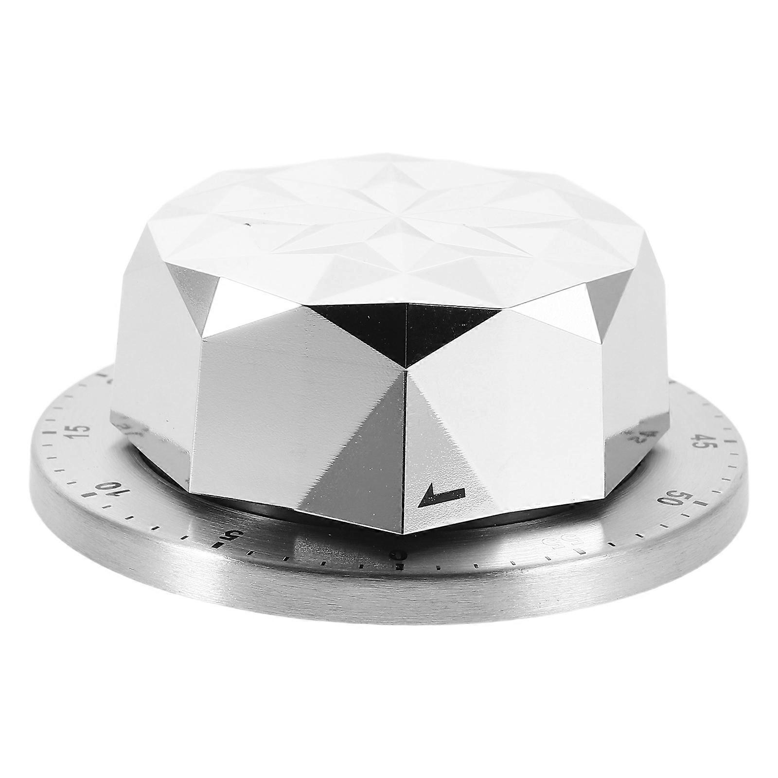 Cooking Timer Stainless Steel Kitchen Timer for Baking Silver