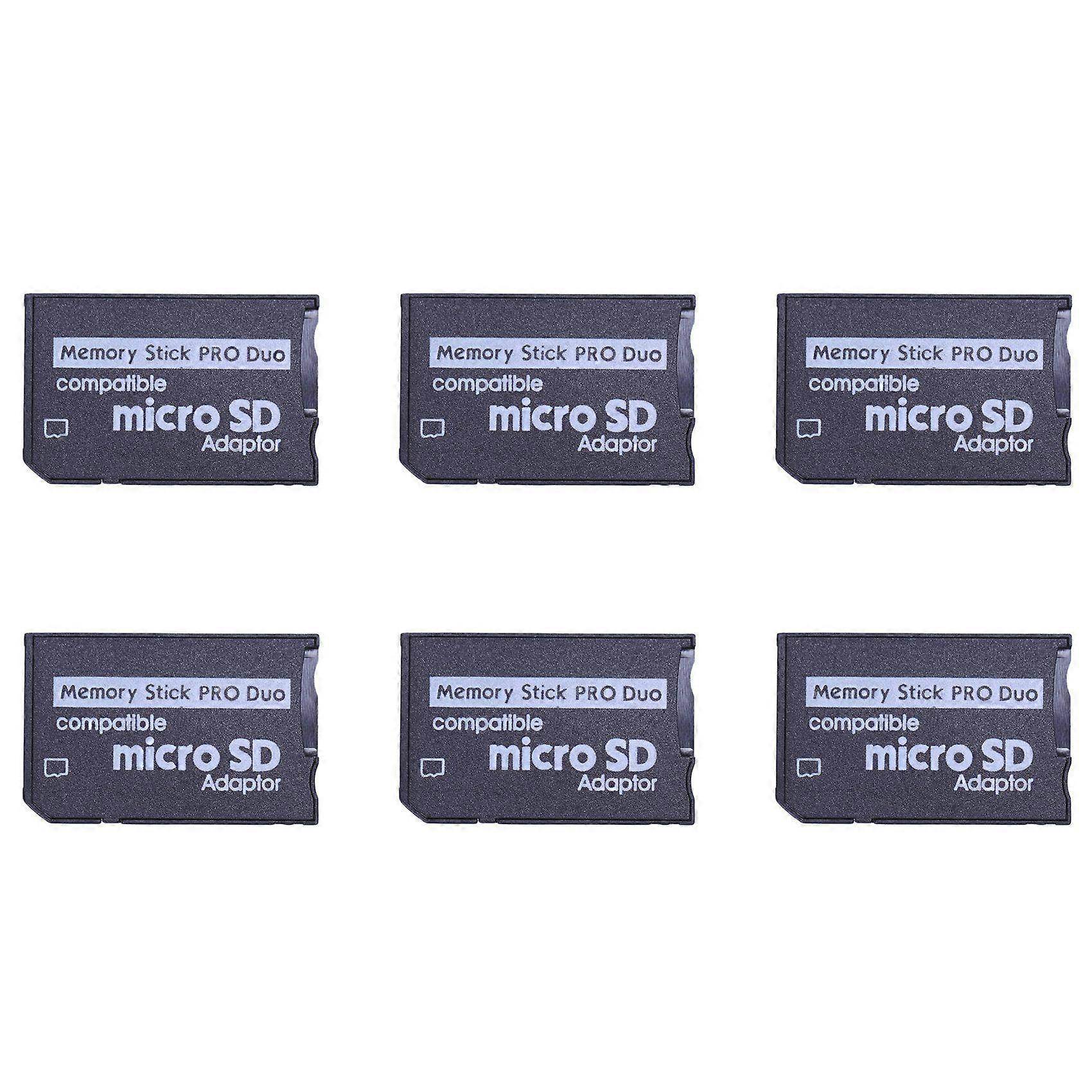 6X Memory Stick Pro Duo Mini MicroSD TF to MS Adapter SD SDHC Card Reader for Sony & PSP Series