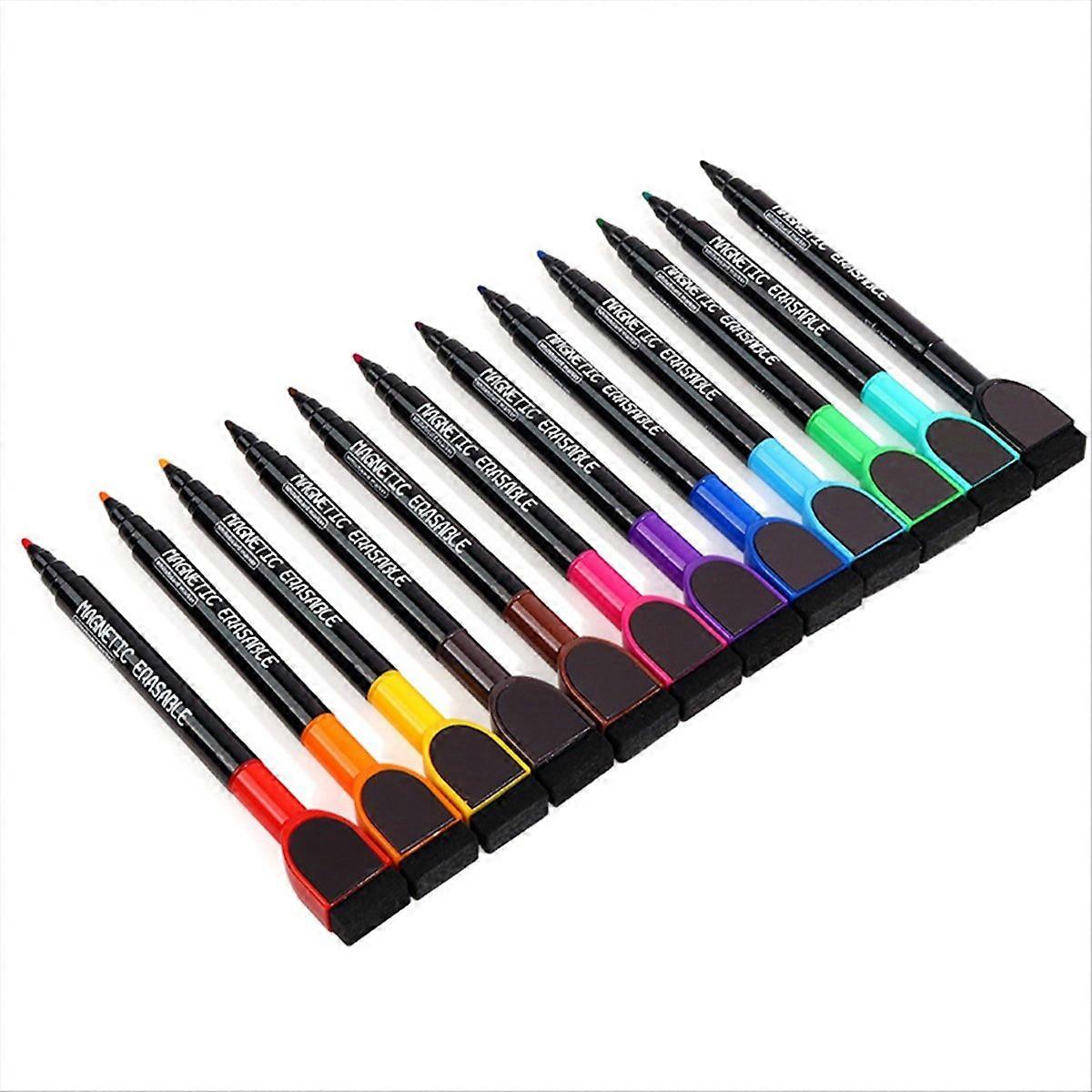 Magnetic Dry Erase Marker Fine Tip, Whiteboard Marker with Eraser