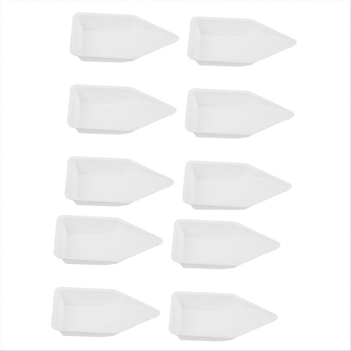 10pcs Wiegen Boot Quadratisches Tablett Kleine Behälter Wiegen Schale Gewicht Boot Labor Gewicht Flasche