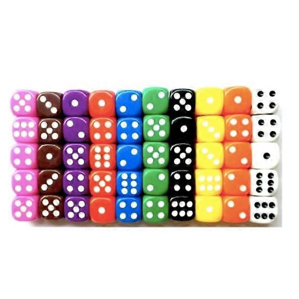 100-pack Dice / Dice - Six-sided for Party/Game/Puzzle multicolor
