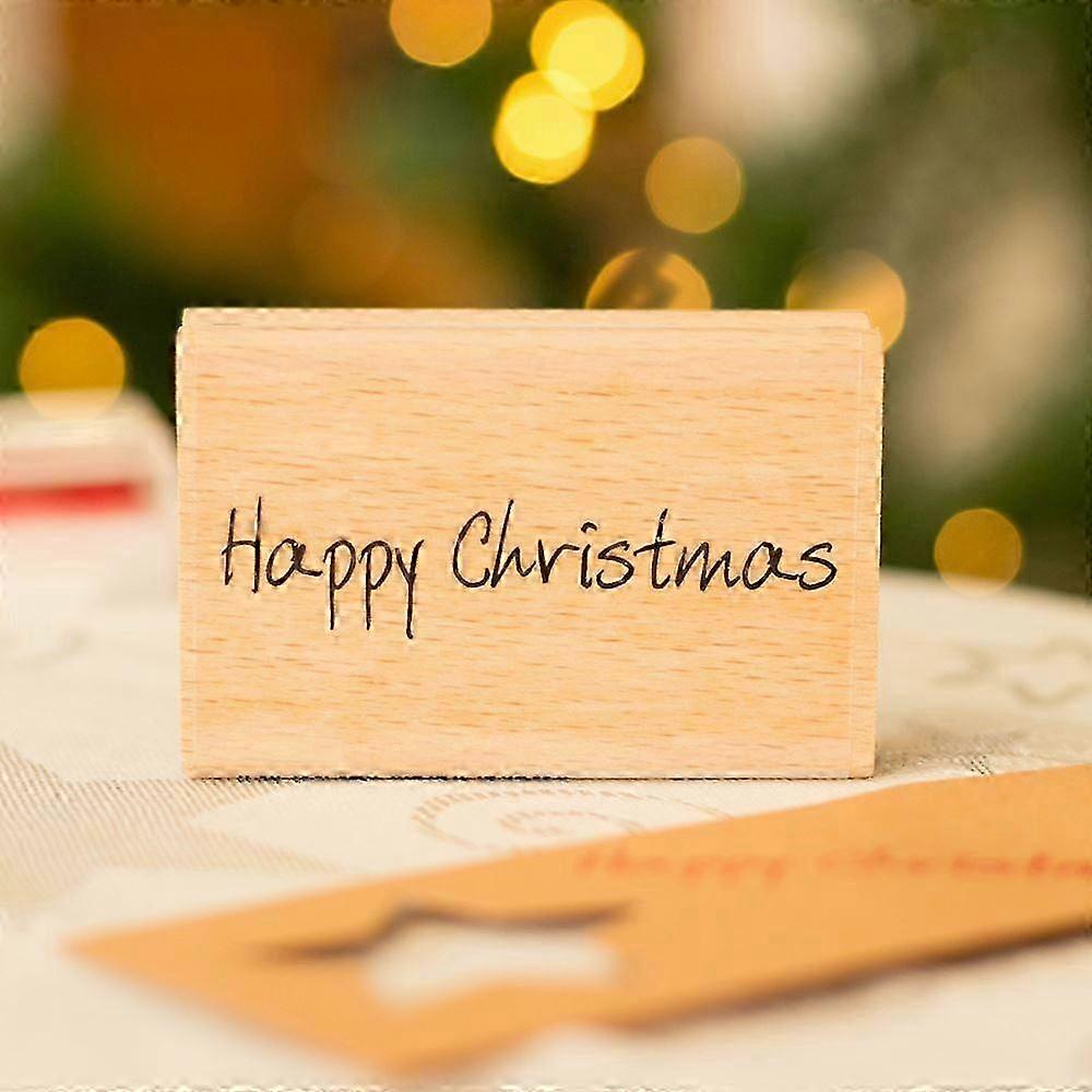 Scribbled Happy Christmas Wood Mounted Stamp szrh21